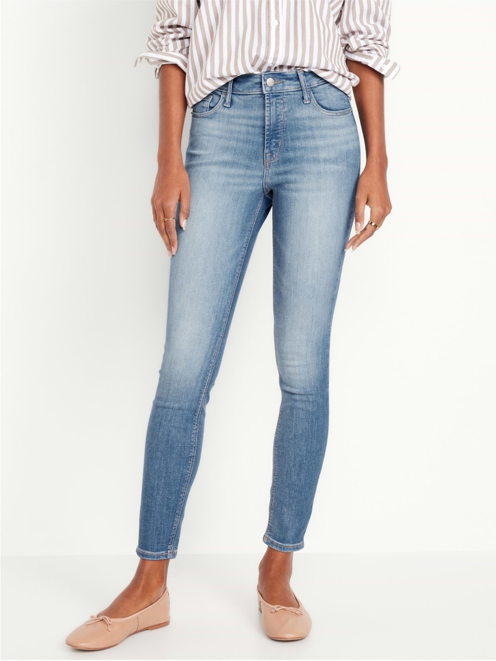 Old Navy Rockstar Super Skinny Jeans High Rise Size 8 Short Light Wash Denim